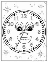 Clock Coloring Pages sketch template