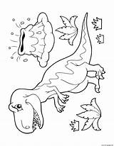 Dinosaur Cartoon Fierce Volcano Coloring Page Printable sketch template