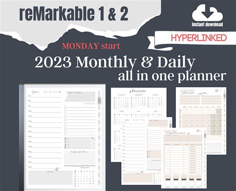 Remarkable 2 Planner Templates