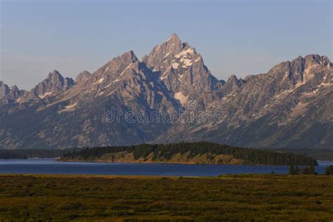 Sunrise on Grand Tetons stock image. Image of landscape - 23174687