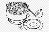 Stew Clipart Bowl Soup  Coloring Page Pot Full Size PNG sketch template