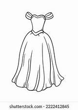 Prom Dress Coloring Page sketch template