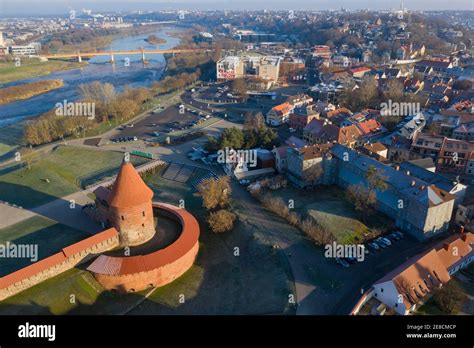 aerial view of Kaunas castle, Lithuania Stock Photo - Alamy