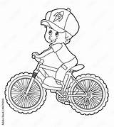 Kids Riding Bikes Black And White sketch template