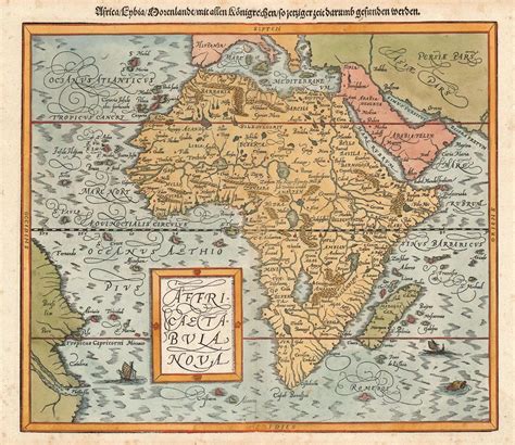 Ancient Map of Africa 1590 Very Rare Fine Reproduction | Etsy