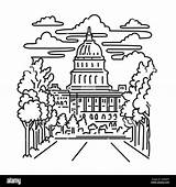 Capitol Building Coloring Page sketch template