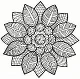 Sunflower Mandala Coloring Pages  sketch template