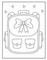 Premium Vector  School bag coloring Pages For Kids sketch template