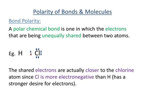 PPT - Polarity of Bonds & Molecules PowerPoint Presentation, free download - ID:3012634