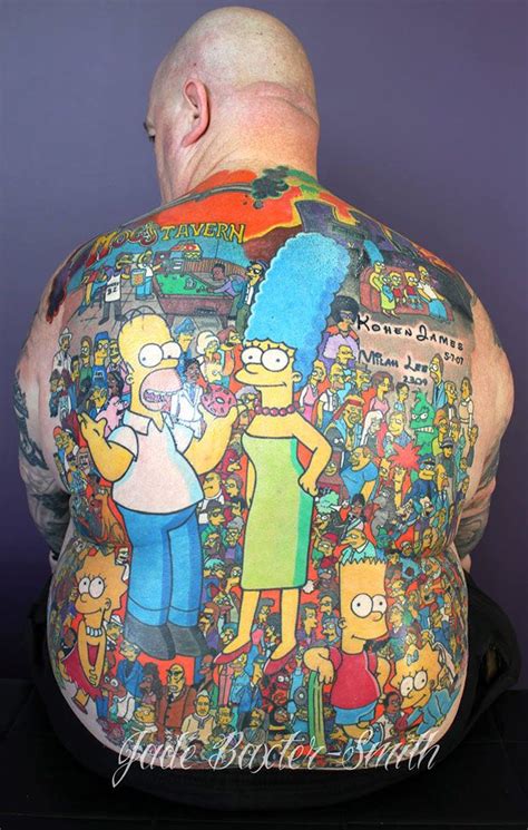 Man with massive Simpsons tattoo on back holds Guinness Record / Boing Boing