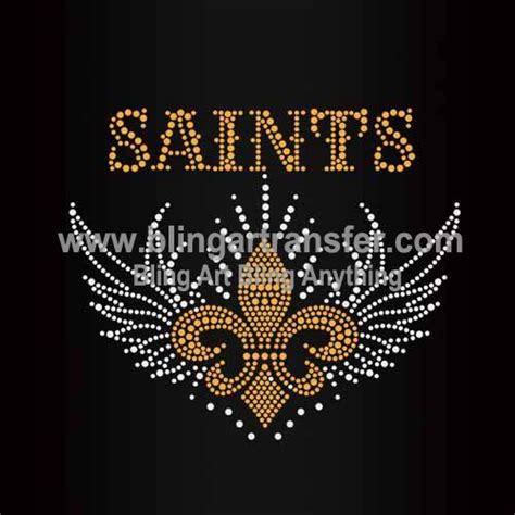 Saints Rhinestone Transfers Wholesale - Blingartransfer