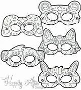 Animals Coloring Embroidery Design Pack Masks  Etsy sketch template