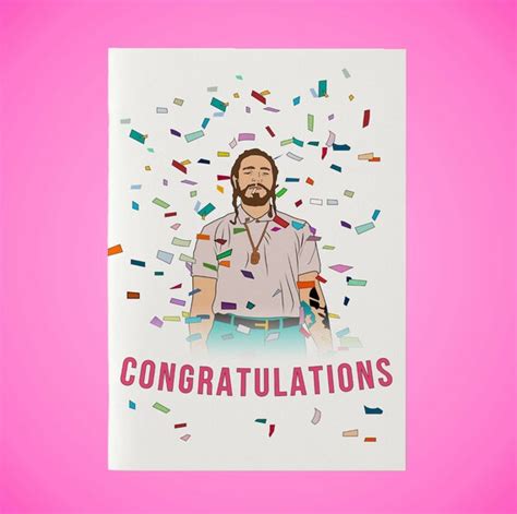 Post Malone Congratulations card 3 pack