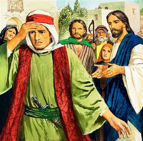 Jesus Christ and the rich young man stock image | Look and Learn