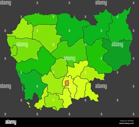 Cambodia Population Heat Map As Color Density Illustration Stock Photo | sexiezpix Web Porn