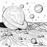 Planet Cartoon Coloring Pages sketch template