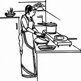 Stove Coloring Page sketch template