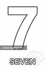 Number seven Outline  Coloring Page sketch template
