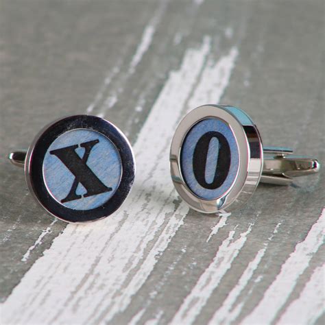 personalised initial letter cufflinks for him by bombus | notonthehighstreet.com