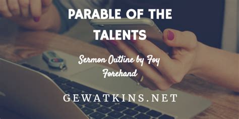 Parable of the Talents Sermon Outline on Personal Stewardship