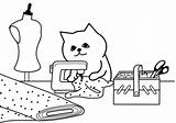 Tailor Cat coloring Page  Free Printable Coloring Pages sketch template