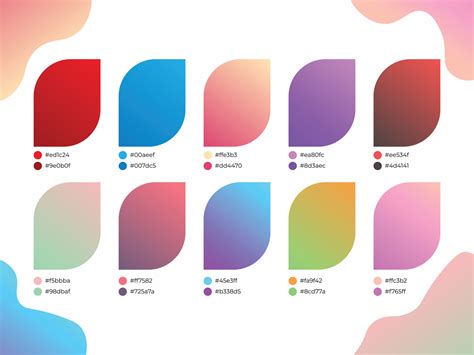 Flat UI Gradient Colors Palette 20202705 Vector Art at Vecteezy