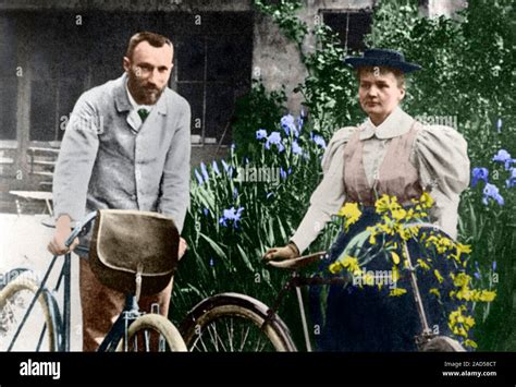 Physicists Marie and Pierre Curie (1867-1934 and 1859-1906) soon after ...