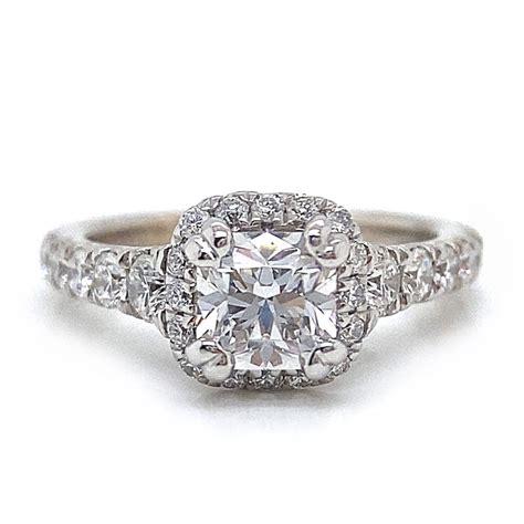 Radiant Cut Diamond Halo Ring