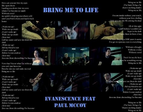 BRING ME TO LIFE LYRICS - Evanescence Photo (3299516) - Fanpop