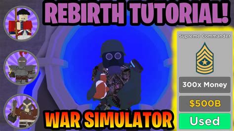 Roblox War Simulator How To Rebirth