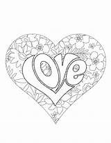 Heart Shapes Coloring Pages Printable For Adults And Kids sketch template