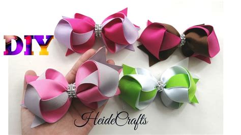 DIY Ribbons Hair bow || Easy Tutorial || How to Make Bow - YouTube