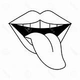 Tongue Coloring Clipart Getdrawings Sketch Page sketch template