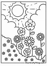 Flower Garden Coloring Pages For Adults sketch template