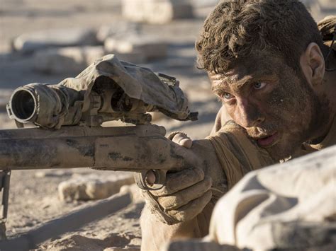 A focused Aaron Taylor-Johnson takes aim with his sniper role in The Wall | National Post