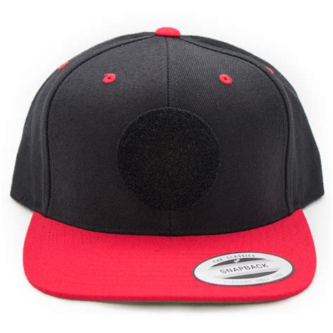 Snapback Black/Red Hat (w/ Velcro Patch) - ASD Fight ProShop