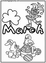 March Coloring Page  Free Printable Pages sketch template
