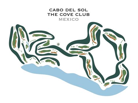 Cabo Del Sol the Cove Club Mexico Golf Course Map Golfer - Etsy