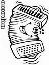Accordion Music Coloring Page & Sheets For Kids  Home sketch template