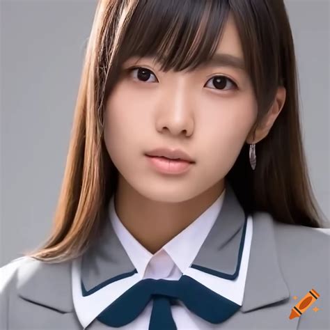 Japanese actress in school uniform on Craiyon