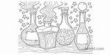 Potion Bottle Coloring Page Pages Sketch sketch template