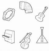 Musical instruments coloring Pages To Download And Print For Free sketch template