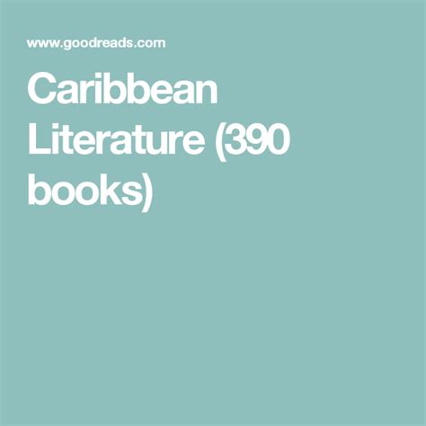 Caribbean Literature (390 books) | Literature, Books, Caribbean