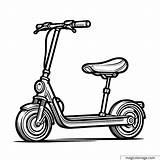 Coloriage Scooter électrique Compact sketch template