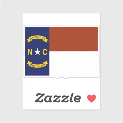 Flag of North Carolina Sticker | Zazzle