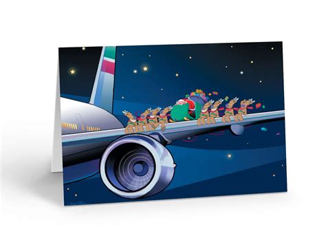 Windy Ride Aviation Christmas Card - 5" x 7" Christmas Card - 18 Cards & 19 White Envelopes ...