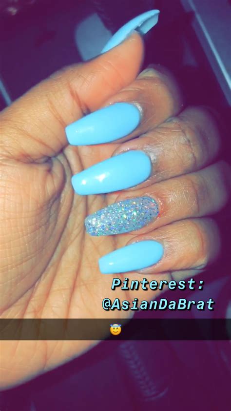Blue Nails! | Blue acrylic nails, Acrylic nail designs glitter, Nails
