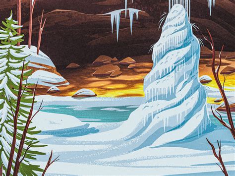 Ash Cave (Winter) by Isaac LeFever on Dribbble