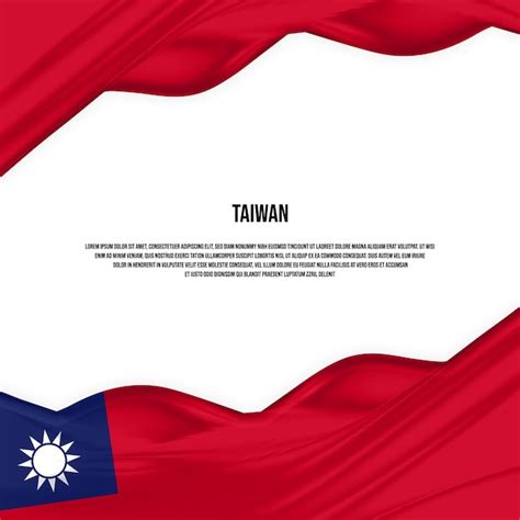 Premium Vector | Taiwan flag design. waving taiwan flag made of satin or silk fabric. vector ...