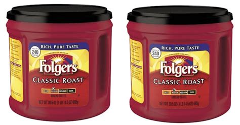 Folgers Classic Roast Coffee 30.5 oz Can ONLY $5.39 Shipped - Daily Deals & Coupons